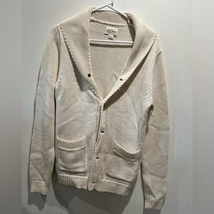 Lucky Brand Men's Cream Cardigan Sweater